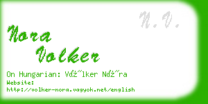 nora volker business card